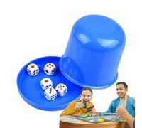 Dice Shaker Cup Fun Party Game | Shaker di riduzione del rumore con coperchio resistente e 5 dadi per intrattenimento frenetico ideale per riunioni di famiglia sfide da pub o giochi amichevoli c