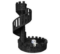 Dice Tower Castle, Ancient Roman Theme Dice Rolling Sieve, Desktop Display Ornament for Tabletop Board Games, Dungeons Campaigns, Party Entertainment, Offices Decor, Home Study Shelf, 10x11.2x14.4cm