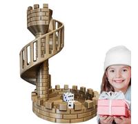 Dice Tower - Desktop Castle Rolling Structure Display, Ancient Roman Theme Tabletop Ornament with Enclosed Drop Path Control, Randomized Roll Management Feature, Ideal for Board Game