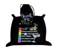 Dice Tray - Portable Folding Table Games Accessory for Family Entertainment for Home Travel | Button Rolling Tray for Dice Competition Party Bar Leisure Gathering Game Sessionss Adults