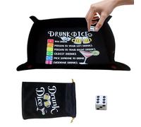 Dice Vassoi - Easy to Carry Folding Interactive Fun, Table Games Dice | Dices Holder Storage Box for Leisure Entertainment Competition Home Bar Traveling Family Gathering Donne Uomini Adulti