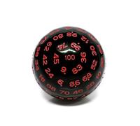 Dice4friends 70753 - Dadi D100 nero/rosso