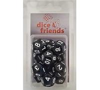 Dice4friends 70788 - Set di Dadi D12: Pearl Black (12)