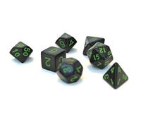 Dice4friends 86050 - Set di Dadi Pearl: Nero/Verde (7)