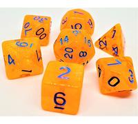 Dice4friends DIC37357 - Set di dadi Galaxy: Pumpkin (7) dadi