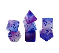Dice4friends DIC37386 - Set di dadi Galaxy: Glow 3 colori (7) cubi