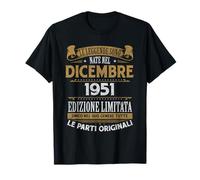 Dicembre 1951 Vintage - Maglia 75 Compleanno Anni Uomo Donna Maglietta