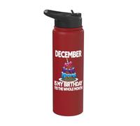 Dicembre è il mio compleanno - Sì l'intero mese - dicembre Stainless Steel Insulated Water Bottle