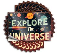 Dicendo Bottiglia Badass Esplora l'universo con noi per l'autunno - Decorazioni da cucina facili da staccare (12 x 18 cm)