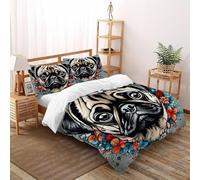 DICENOR cane Per Letto Matrimoniale Morbido Ed Ipoallergenico Animal Microfibra Copripiumino 3 Pezzi Per Bambini,ragazzi,ragazze,adulti(2 Federa 50x75) King(220x240cm)