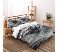 DICENOR Tigre bianca Snowy Per Letto Matrimoniale in Morbida Microfibra animaleei carini Set Copripiumino 3 Pezzi Per Bambini,adulti(2 Federa 50x75) Super King（260x220cm）