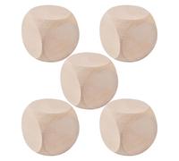 Dices Cube - Wooden Plain Dice | Blank Dice Wood | 6 Sided Standard Game Dice Unfinished Square Blocks for Art & Crafts Puzzles Small Wood Cubes with Rounded Corners for Craft Projects Making