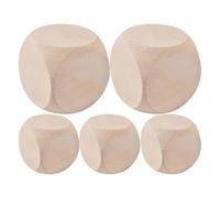 Dices Cube - Wooden Plain Dice | Blank Dice Wood | 6 Sided Standard Game Dice Unfinished Square Blocks for Art & Crafts Puzzle Small Wood Cubes with Rounded Corners for Craft Projects Making