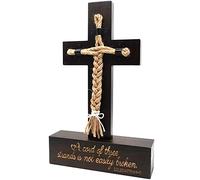 DICHA Cartello per matrimonio "A Cord of Three Strands" - Croce in legno - Filo di tre corde segno Ecclesiaste 4:9-12