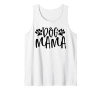 Dichiarazione d'Amore con Stampa Dog Mama Paw Print Canotta