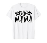 Dichiarazione d'Amore con Stampa Dog Mama Paw Print Maglietta
