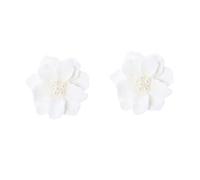 Dichiarazione di 1PAIR Sterling Flower Drop Orecchie di perle Floral Fricci Frendy Fashion Orecchini Miss White Wild