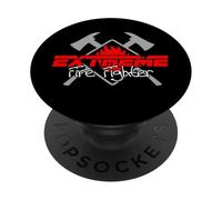 Dichiarazione di coraggio della forza audace del vigile del fuoco estremo PopSockets PopGrip Adesivo