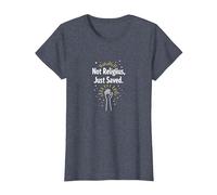 Dichiarazione di Fede Religiosa Non Religiosa, Solo salvata Maglietta, Donna, Pervinca, 3XL
