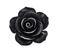 Dichiarazione Di Moda Romantica Nero Floreale In Fiore 3D Intagliato Grande Rosa Fiore Spilla Per Le Donne Adolescenti
