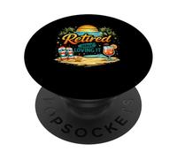 Dichiarazione di stile di vita pensionamento divertente in pensione e amare PopSockets PopGrip Adesivo