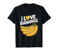 Dichiarazione Divertente sulla Frutta I Love Bananas Maglietta