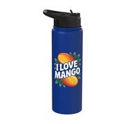 Dichiarazione I Love Mango Bold Tropical Fruit Stainless Steel Insulated Water Bottle