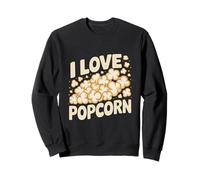 Dichiarazione I Love Popcorn Fun Snack Time Felpa