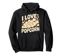 Dichiarazione I Love Popcorn Fun Snack Time Felpa con Cappuccio