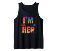 Dichiarazione retrò Rainbow Pride «I'm Her» in Stile angosciato Canotta
