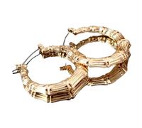 Dichiarazione Sliver/Gold Color Big Bamboo Circle Hoop Orecchini per Le Donne Hip Hop Large Celebrity Basketball Wives Orecchini Hoops
