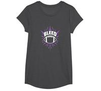Dichiarazione sulla Passione dei Tifosi di Calcio dei Bleed Purple Maglietta, Ragazze, Grigio Scuro, S