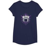 Dichiarazione sulla Passione dei Tifosi di Calcio dei Bleed Purple Maglietta, Ragazze, Navy, L