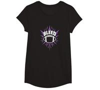 Dichiarazione sulla Passione dei Tifosi di Calcio dei Bleed Purple Maglietta, Ragazze, Nero, L
