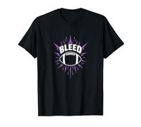 Dichiarazione sulla Passione dei Tifosi di Calcio dei Bleed Purple Maglietta, Uomo, Nero, S