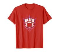 Dichiarazione sulla Passione dei Tifosi di Calcio dei Bleed Purple Maglietta, Uomo, Rosso, S