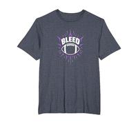 Dichiarazione sulla Passione dei Tifosi di Calcio dei Bleed Purple Maglietta, Uomo Taglie Grandi, Pervinca, 2X Tall