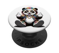 Dichiarazione umoristica sul dito medio di Coole & Funny Panda Design PopSockets PopGrip Adesivo