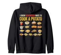 Diciassette Modi per Cucinare Patate vegetariane vegetariane Piante Cibo Felpa con Cappuccio