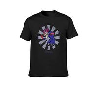 Dick Dastardly Retro Mens T-Shirt Black Graphic Unisex Tee Shirt L