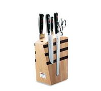 Dick F Design Blocco coltello Premier Plus 5 pezzi (blocco di coltelli in legno di faggio con magnete, in oltello da cucina, Santoku, coltello da ufficio, coltello da cucina) 88 090 000