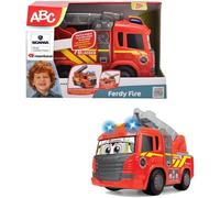 Dickie Toys Camion Pompieri ABC Ferdy Fire 25 cm, luci e suoni, scaletta girevole, +2 anni