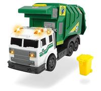 Camion dei rifiuti verde con effetti sonori e luminosi