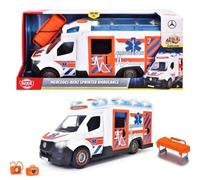 Dickie Ambulanza Mercedes-Benz Sprinter 35 cm Luce e Suono +3 anni | Lettino e accessori medici; interni accessibili; porte e tetto pratici; ruota libera; scala 1:16