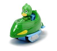 Dickie Toys 203141001 - Geco-mobile dei Super Pigiamini, veicolo con statuetta di Geco in metallo, ruota libera, 7 cm, dai 3 anni in su, confezione singola