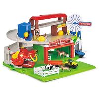 Dickie Toys 203739003 Farm Adventure Parcheggio, Garage, Play Set, Light & Sound, Ascensore, Include animali, palle di fieno, Porta trappola, 18 x 52 x 22.5 cm, per bambini dai 3 anni