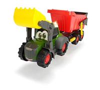Dickie Toys 203819002 Happy Farm Trailer, Giocattolo Trattore con rimorchio per