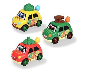 Dickie Toys ABC - Auto giocattolo Fruit Friends (12 cm) - auto colorata con carillon e rombo oscillante, giocattolo per bambini a partire da 1 anno (3 scomparti assortiti, casuale)