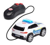 Dickie Toys BMW XM Police Racer 1:36 13 cm, auto della polizia telecomandata per bambini dai 3 anni in su, cavo di controllo remoto, luce, avanti dritto indietro, funzione Try Me, versione tedesca