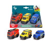 Dickie: Micro Rescue Force - veicoli di emergenza, 1:36, 3 pezzi